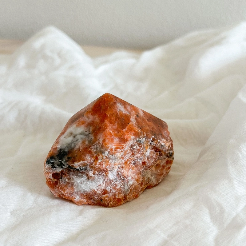 punta grezza in Calcite Arancio